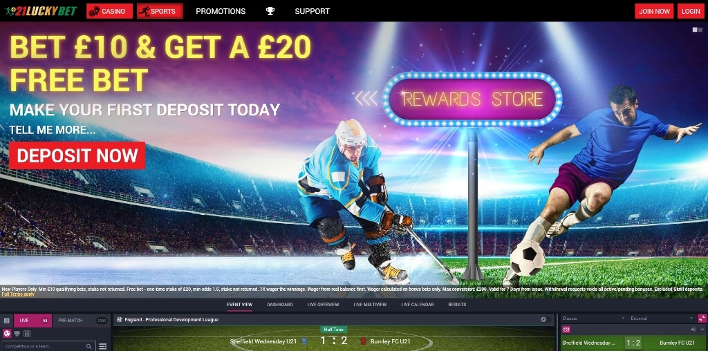 21 lucky bet casino review