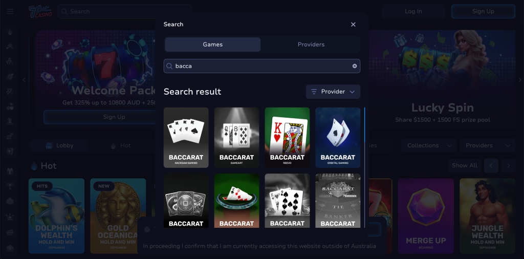 7bit casino baccarat