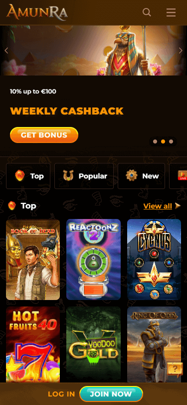 AmunRa Casino bonus