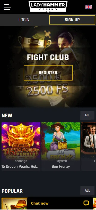 Lady Hammer Casino Bonus