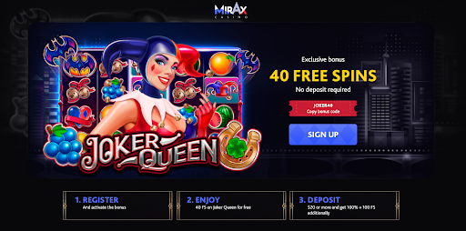 Mirax Casino No deposit