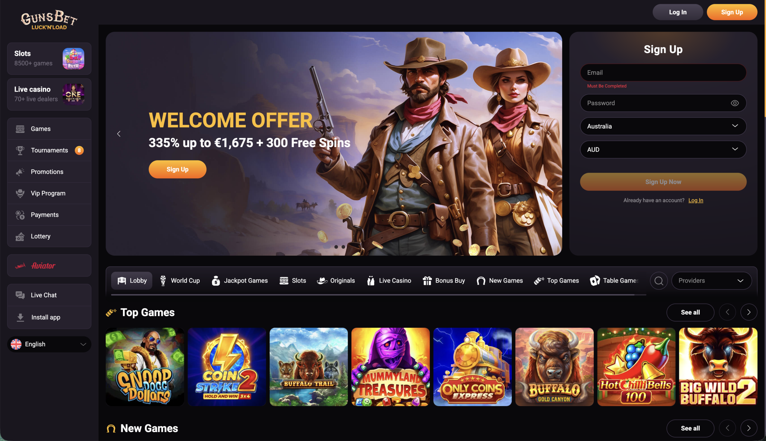 GunsBet Casino Review