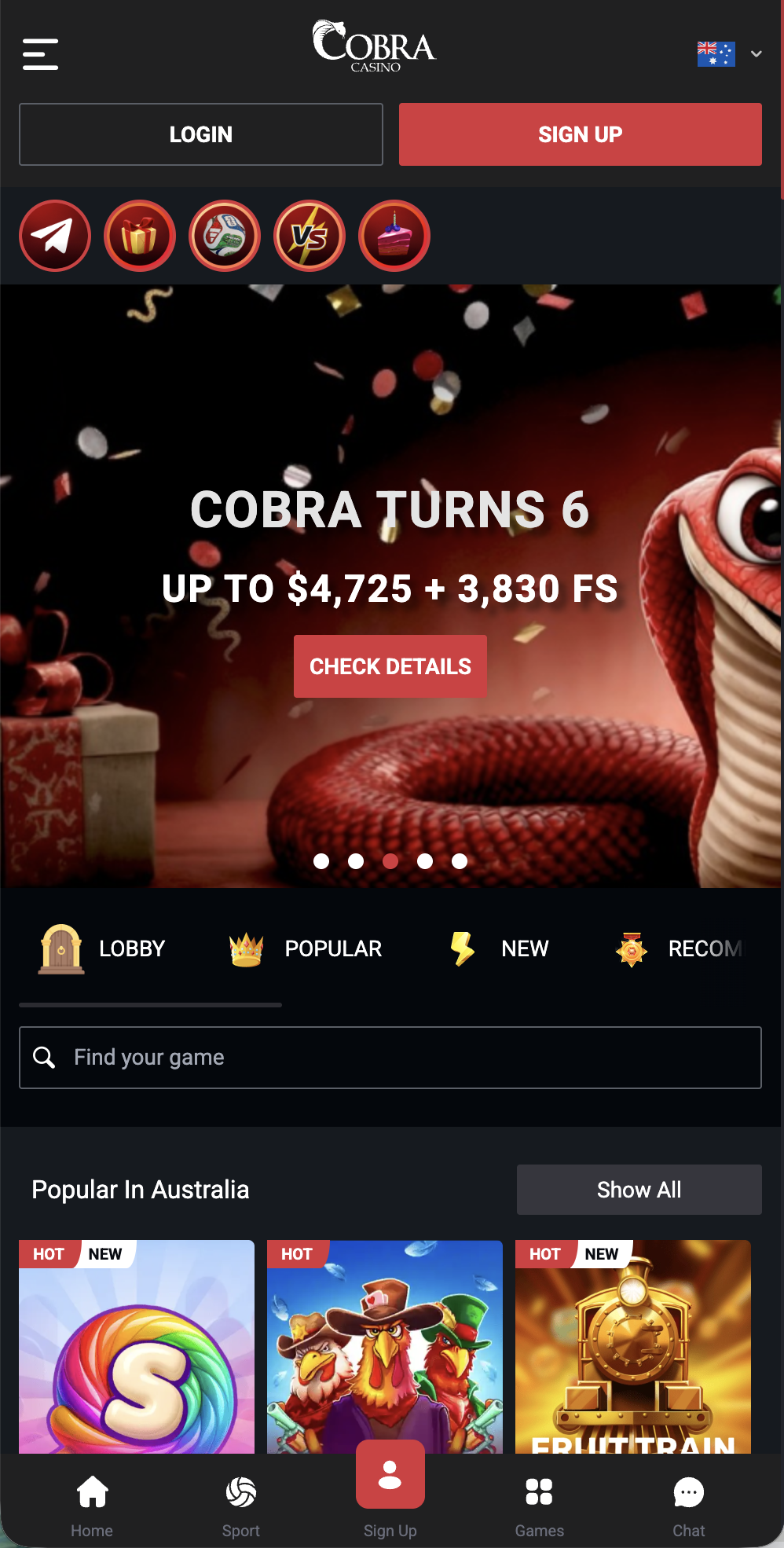 Cobra Casino Review Mobile