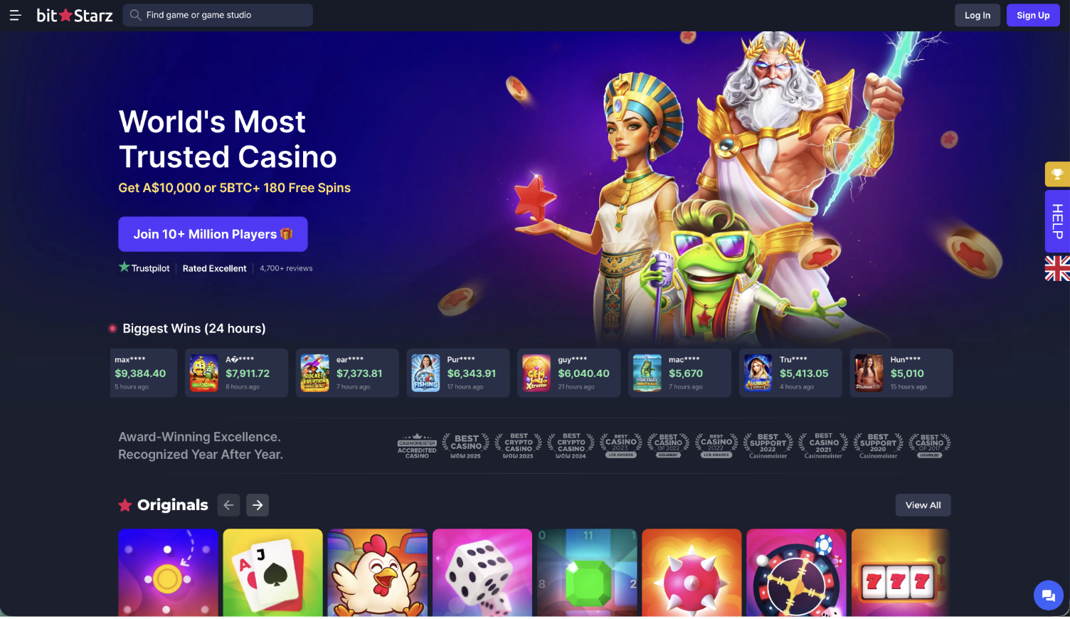 BitStarz - Broad Crypto Support With a 5 BTC Welcome Ceiling