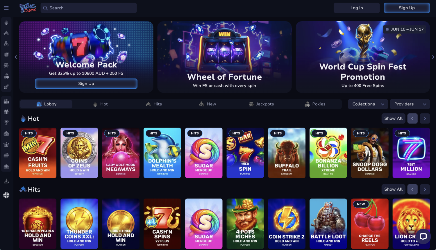 7Bit Casino - Bitcoin-First Lobby With Fiat Backup