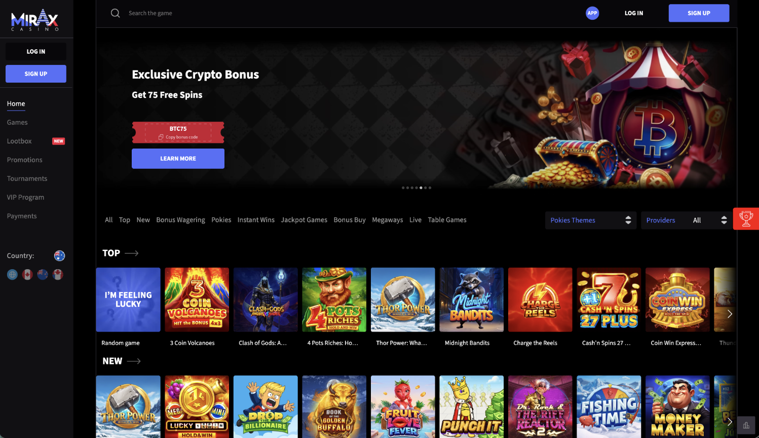 Mirax Casino - Crypto Bonus Caps Built Into the Welcome Package