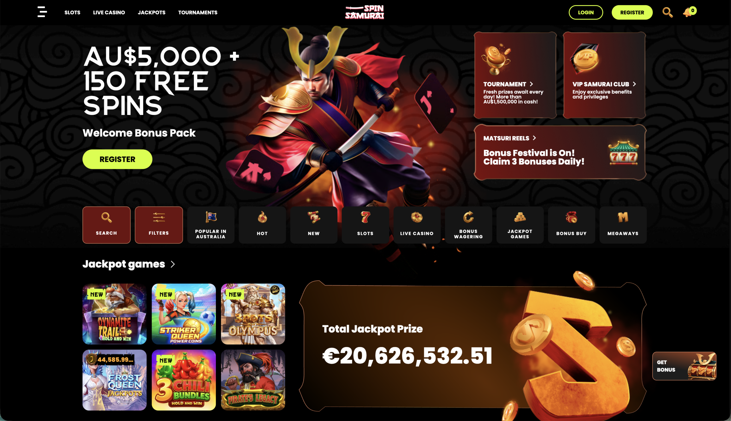 Spin Samurai - $10 Minimum Deposit Casinos