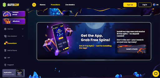 SlotGem Free Spins