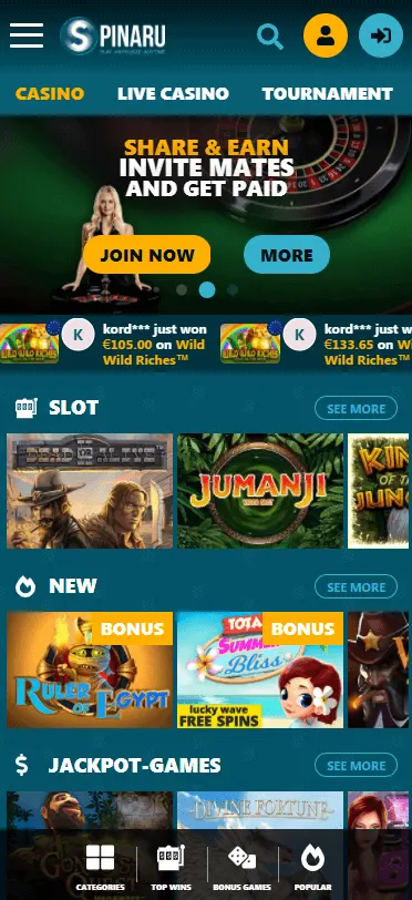 Spinaru Casino Bonus