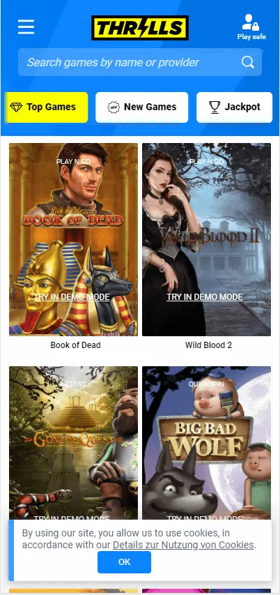 Casino Thrills Bonus