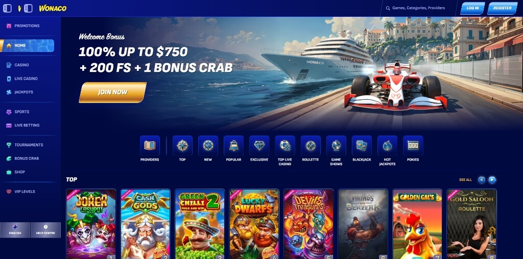 wonaco casino review