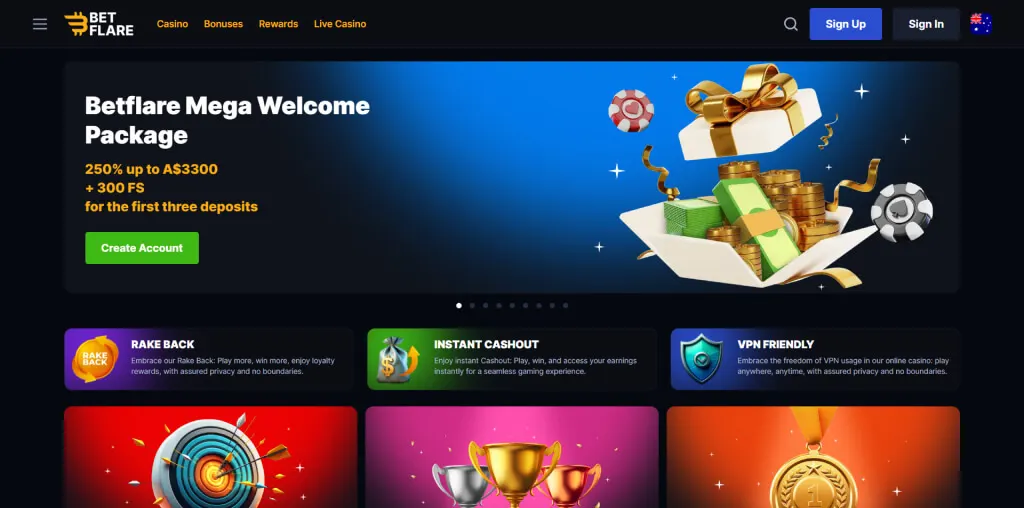 betflare casino review