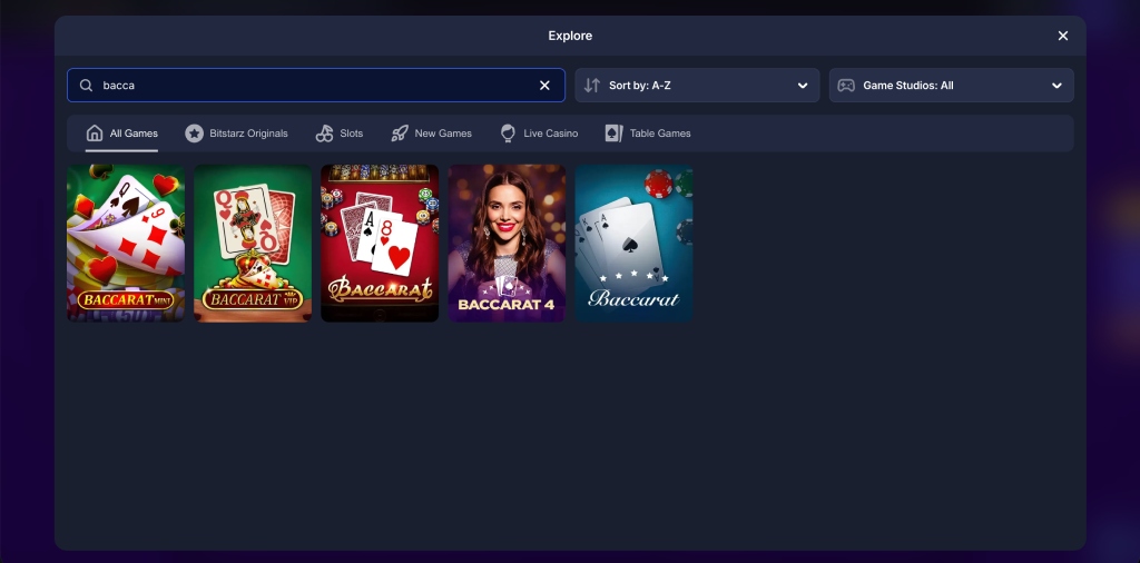 bitstarz casino baccarat