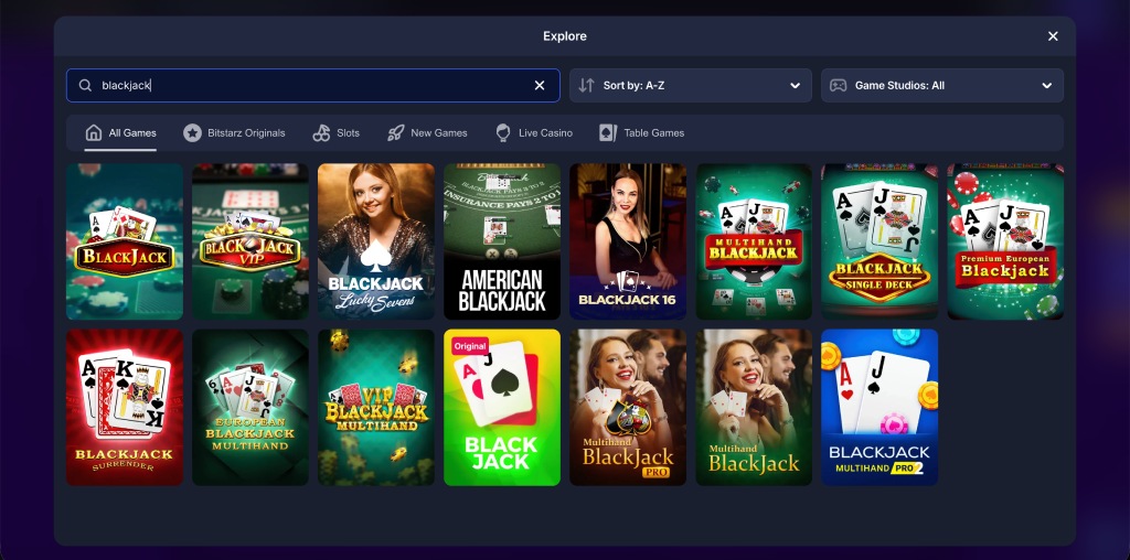bitstartz casino blackjack