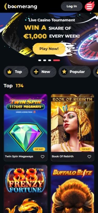 boomerang casino bonus