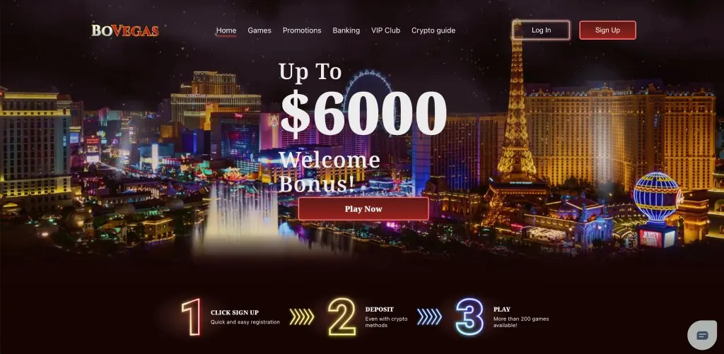 BoVegas casino no deposit bonus promotion