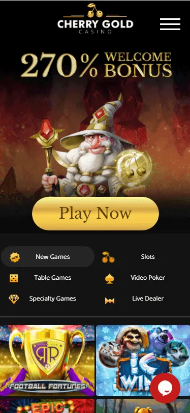 cherry gold casino bonus
