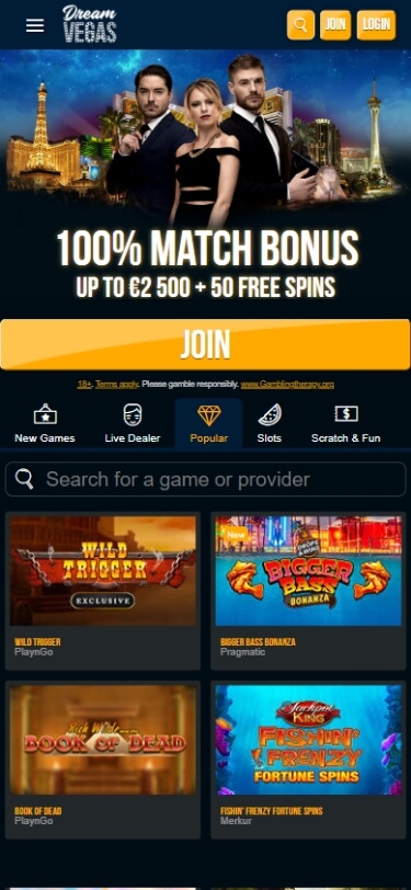 dream vegas casino bonus