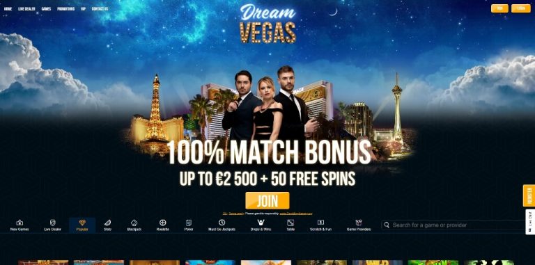 Dream Vegas Casino Review | €2500 + 50 FS | Casino Bros