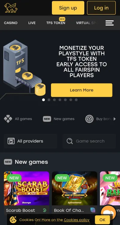 fairspin casino bonus