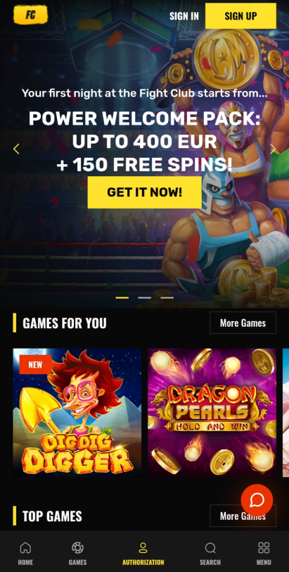 fight club casino bonus