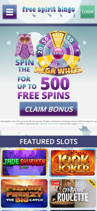free spirit bingo casino bonus