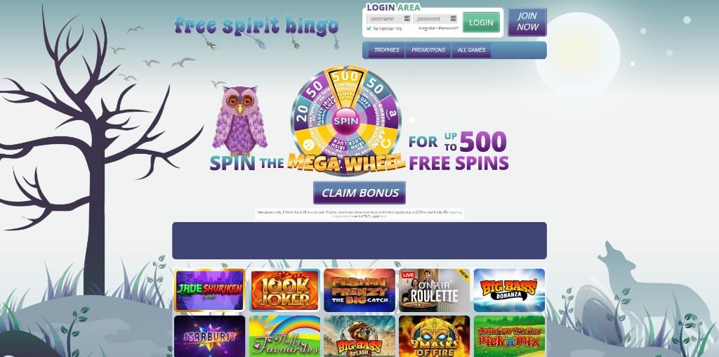 free spirit bingo casino review