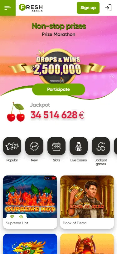Fresh casino bonus