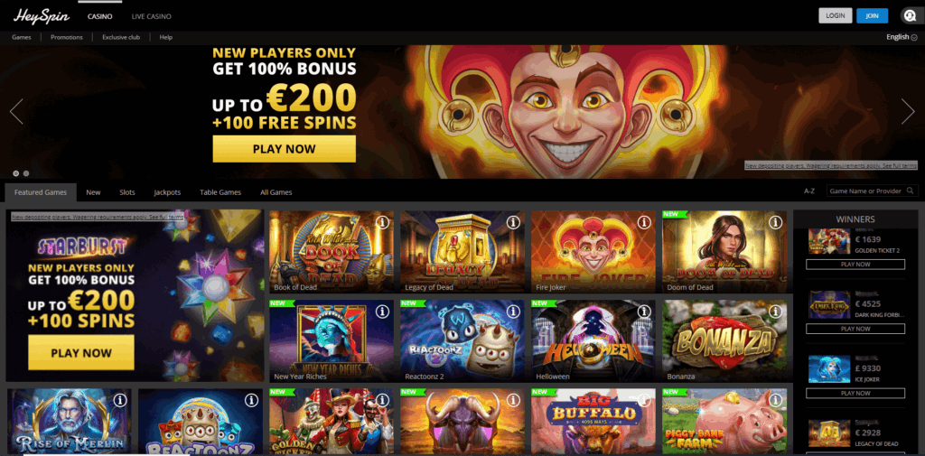 heyspin casino review