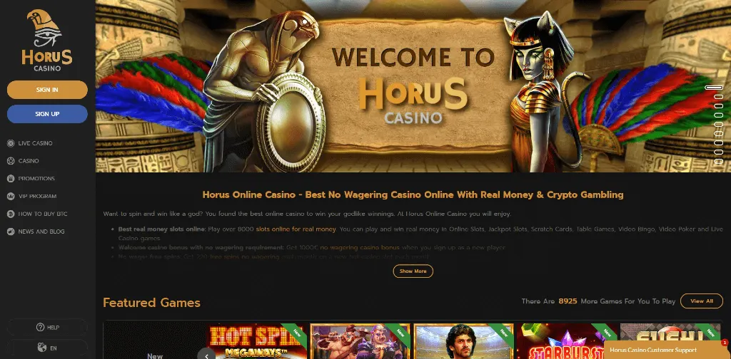 Horus casino review