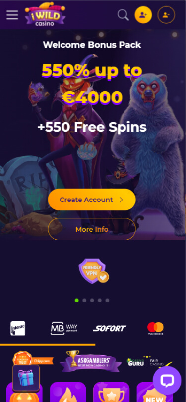 iwild casino bonus