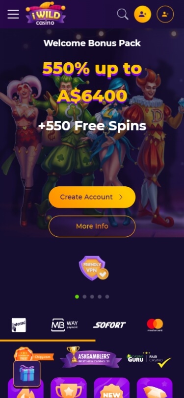 iwild casino bonus