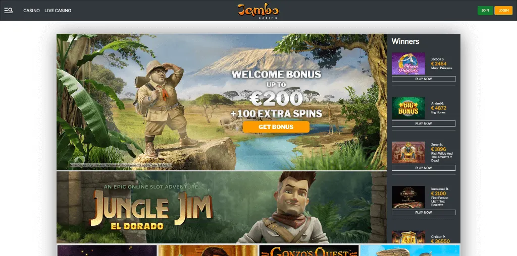 Jambo Casino Review