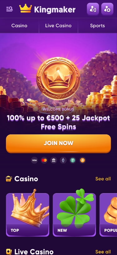 Kingmaker casino bonus