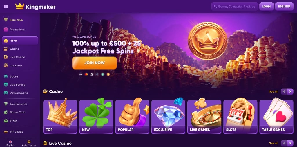 Kingmaker casino review