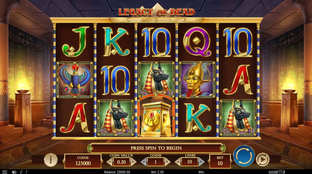 legacy of dead play n go slots