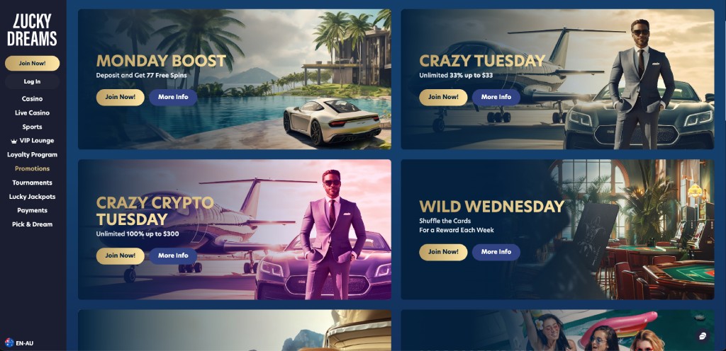 lucky dreams casino reload bonus