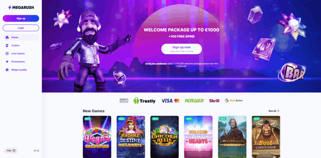 megarush casino review