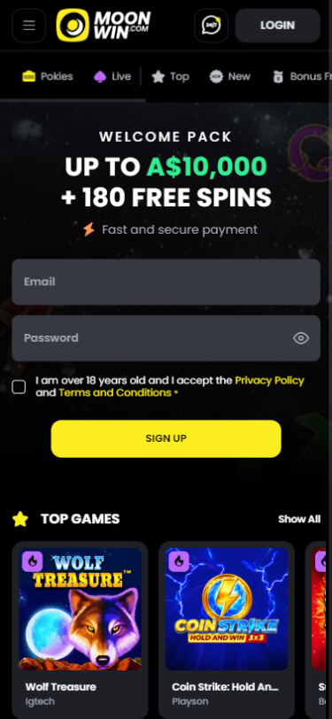 moonwin casino bonus