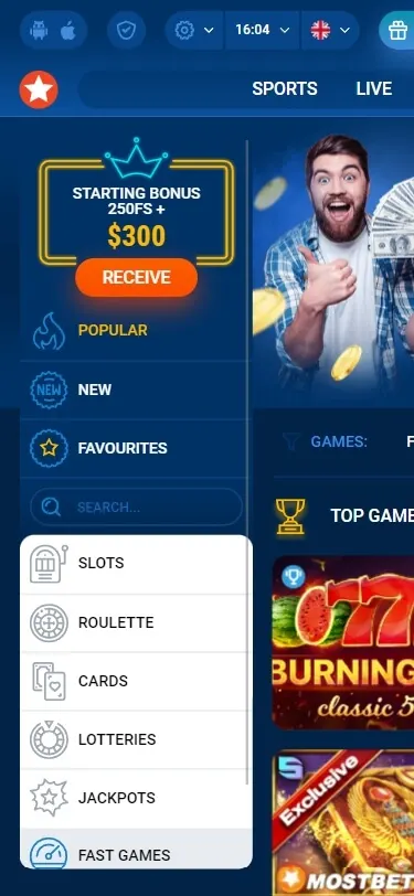 mostbet casino bonus