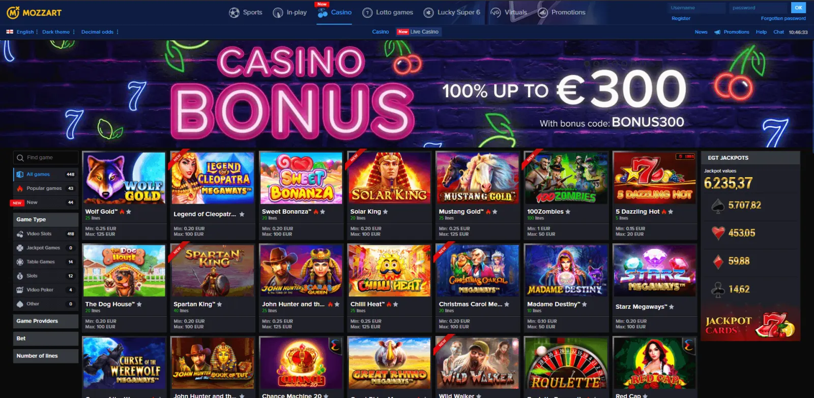 Mozzartbet Casino Review