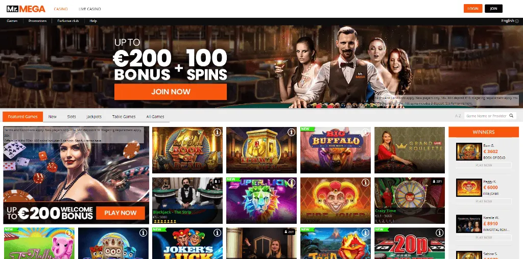 mr mega casino review