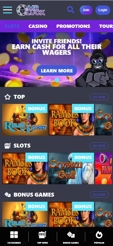 mrluck casino bonus
