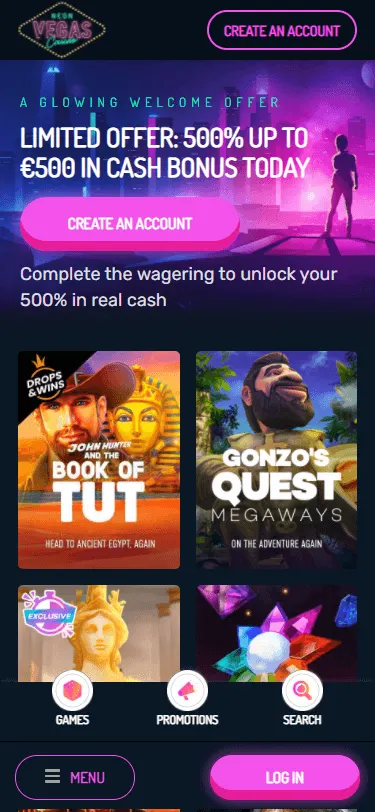 neon vegas casino bonus