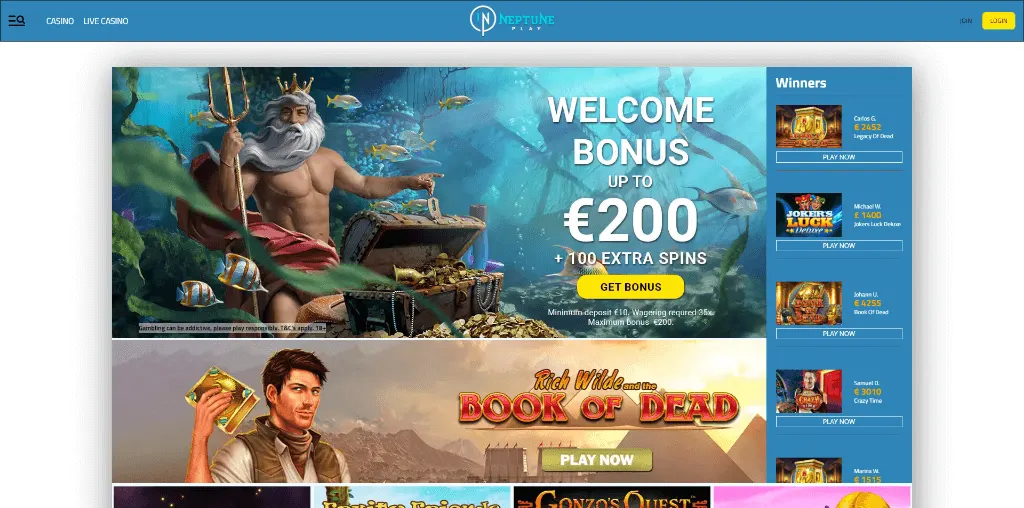 Neptune Play Casino Review