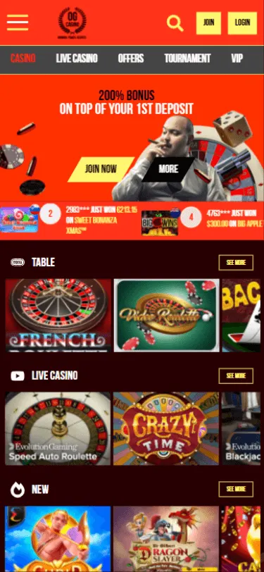 OG Casino Bonus