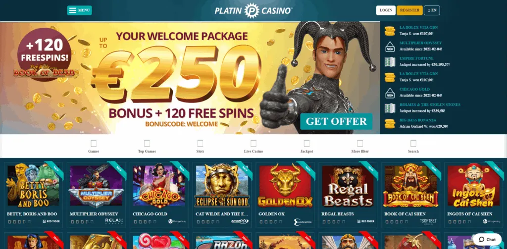 platincasino casino review
