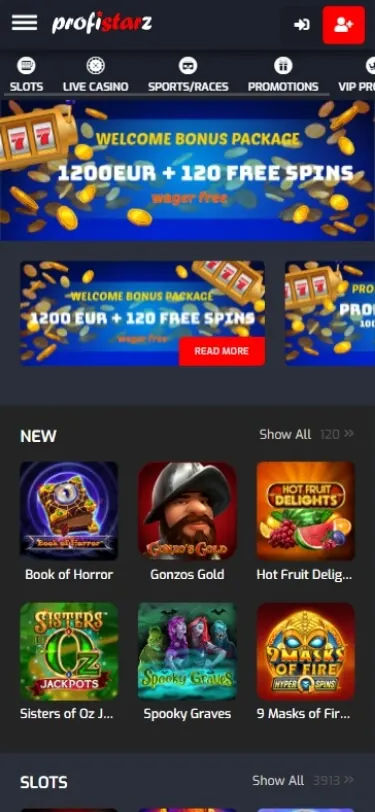 profistarz casino bonus