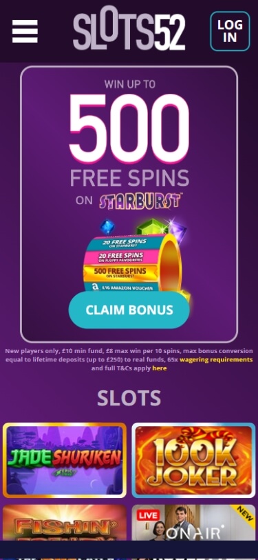 slots 52 casino bonus