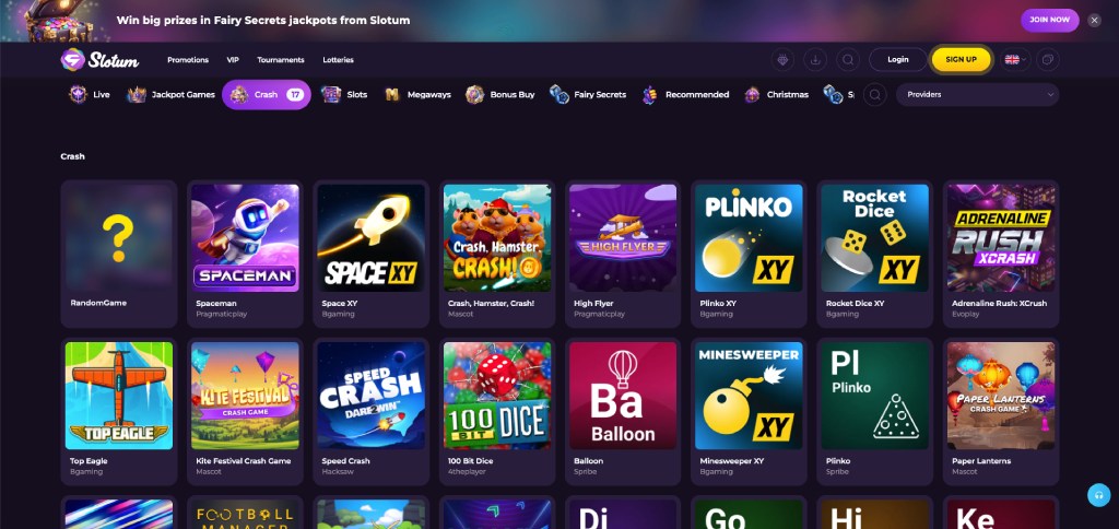 slotum casino crash games